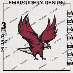 North Carolina Central Eagles embroidery Files, North Carolina Central Eagles embroidery, NCCU Eagles, NCAA embroidery