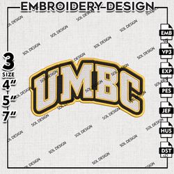 UMBC Retrievers embroidery Files, UMBC Retrievers embroidery Design, Ncaa UMBC Retrievers, NCAA embroidery