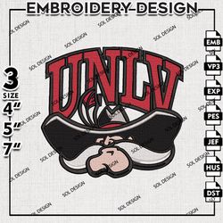 UNLV Rebels embroidery Files, UNLV Rebels machine embroidery design, Ncaa UNLV Rebels, NCAA logo embroidery