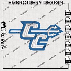 Central Connecticut Blue Devils embroidery Files, CCSU Blue Devils machine embroidery, NCAA logo embroidery