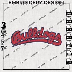Fresno State Bulldogs embroidery Files, Fresno State Bulldogs machine embroidery designs, Ncaa Bulldogs, NCAA embroidery