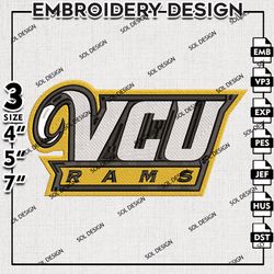 VCU Rams embroidery Designs, VCU Rams machine embroidery, Ncaa VCU Rams embroidery files, NCAA embroidery