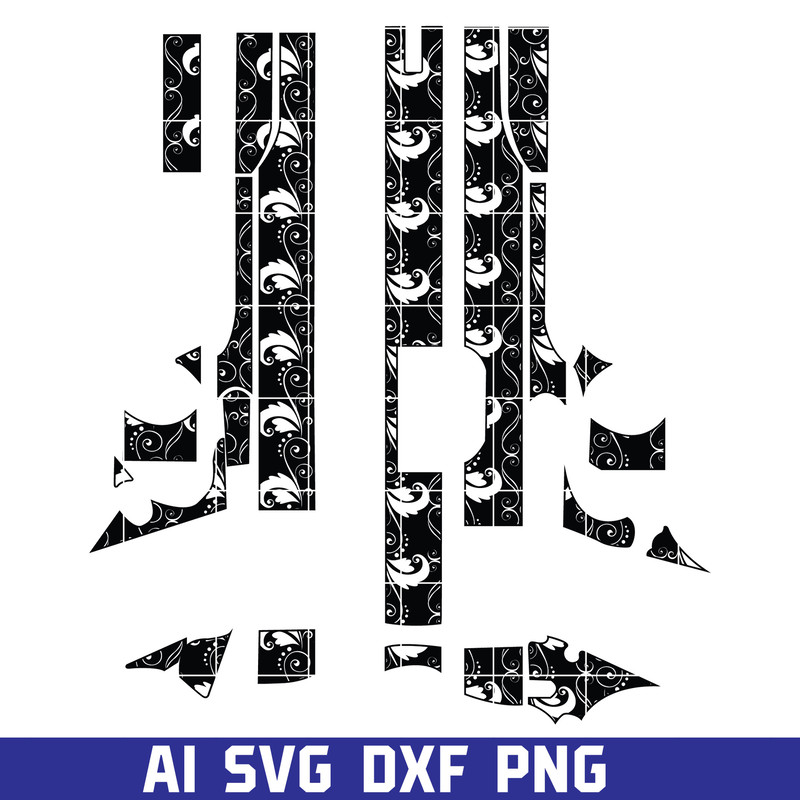 colt 1911 hand gun Floral Pattern Design 2.jpg