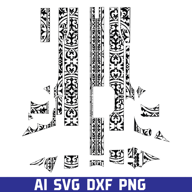 colt 1911 hand gun Floral Pattern Design 2.jpg