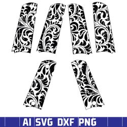 colt 1911 gun grips floral design