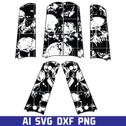 colt 1911 gun grips skull design