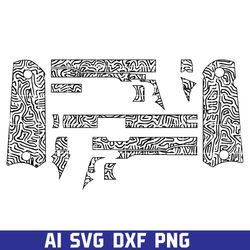 colt 1911 gun template pattern design 25
