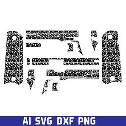 colt 1911 gun template pattern design 26