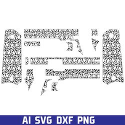 colt 1911 gun template pattern design 27