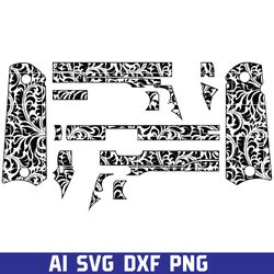 colt 1911 gun template pattern design 30