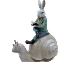 snail rabbit resin craft figurine