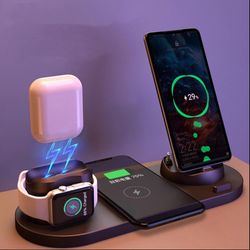 Home Electronics Six in One Wireless Charging Phone.
