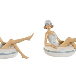 okrasna figure home esprit bela nebesno decor, set of 2