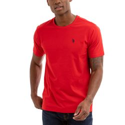 mens short sleeve crew t-shirt - color:engine red