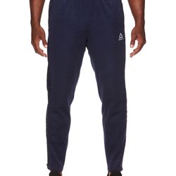 reebok mens and big mens active tapered training pants - color:navy heather