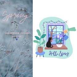 Hello Spring | Sublimation template