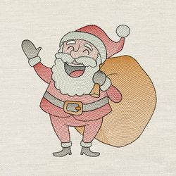 santa embroidery design 3 sizes reading pillow-instant d0wnl0ad