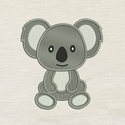 koala embroidery design 3 Sizes reading pillow-INSTANT D0WNL0AD