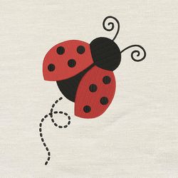 ladybug embroidery design 3 sizes reading pillow-instant d0wnl0ad