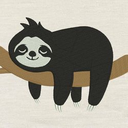 sloth embroidery design 3 sizes-instant d0wnl0ad