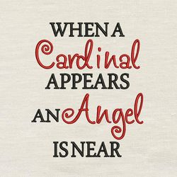 When A Cardinal embroidery design 3 Sizes reading pillow-INSTANT D0WNL0AD