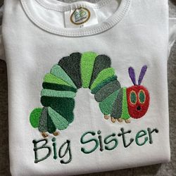 hungry caterpiller embroidery design 3 sizes-instant d0wnl0ad
