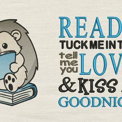 read me a story with hedgehog read 2 designs reading pillow-instant d0wnl0ad