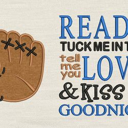 read me a story with baseball glove 2 designs reading pillow-instant d0wnl0ad