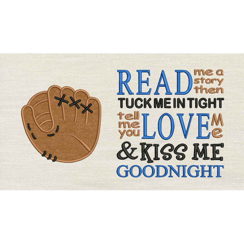 Read Me A Story With Baseball Glove 2 Designs Reading PillowINSTANT D0WNL0AD 0