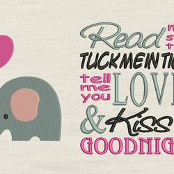 read me a story with elephant with balloon 2 designs reading pillow