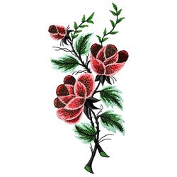 rose red embroidery design -instant d0wnl0ad