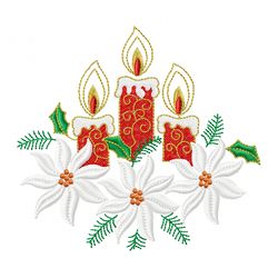 candles christmas embroidery design -instant d0wnl0ad