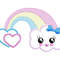 Rainbow Cloud Embroidery Design INSTANT D0WNL0AD 0