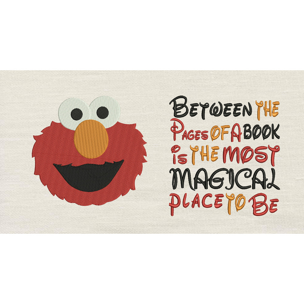 Elmo With Between The Pages 2 Designs Reading Pillow 0