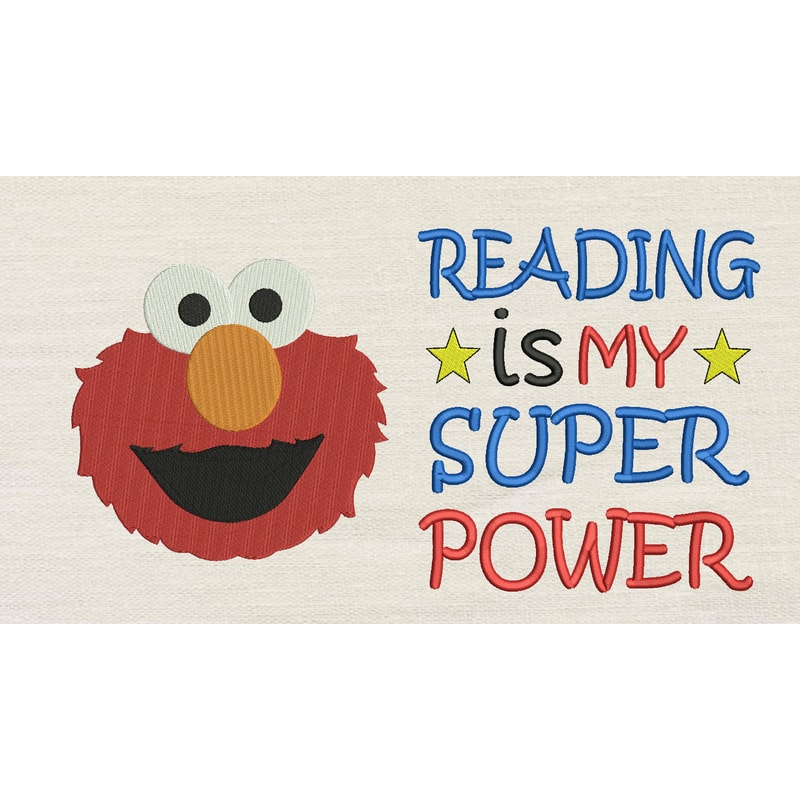 Elmo With Reading Is My Superpower 2 Designs Reading Pillow 0