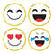 Emoji Coasters In The Hoop Embroidery 4 Designs 3 Sizes INSTANT D0WNL0AD 1