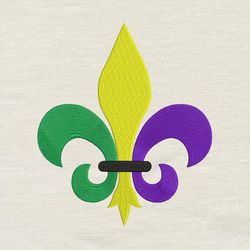 fleur de lis colors embroidery design 3 sizes -instant d0wnl0ad