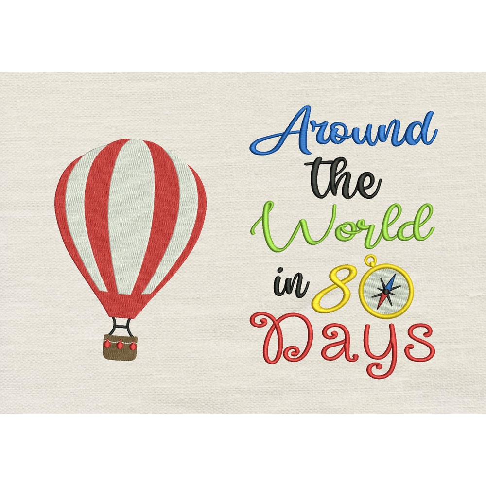 Air Balloon With Around The World 2 Designs Reading Pillow V2 0