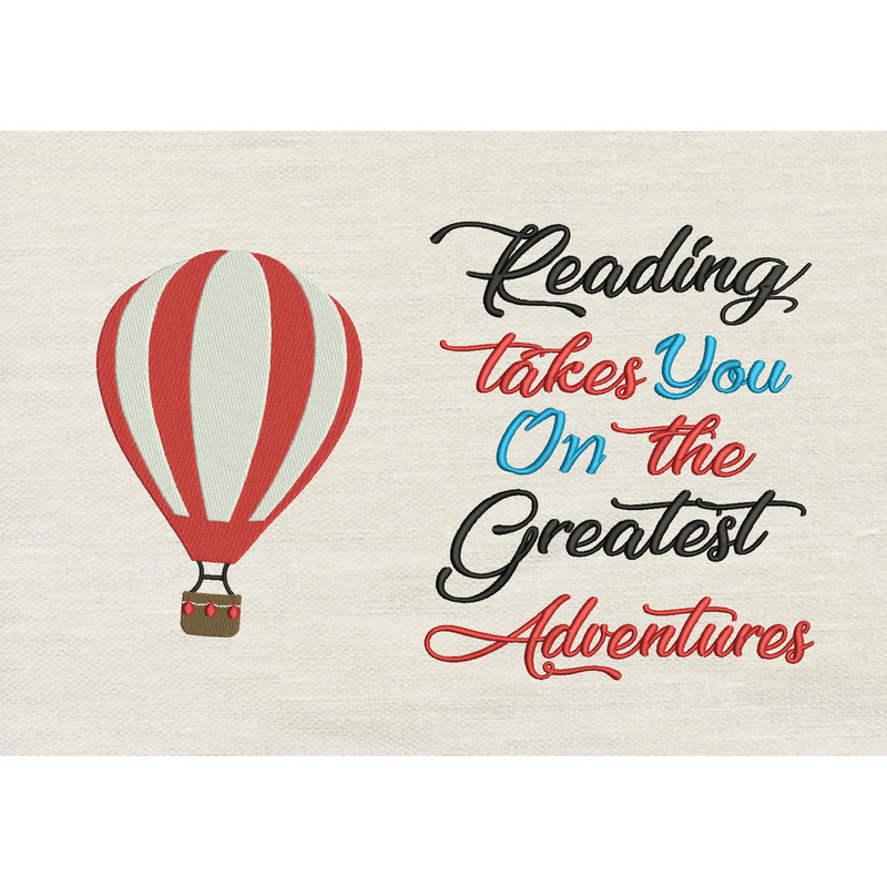 Air Balloon With Reading Takes You 2 Designs Reading Pillow V2 0
