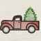 Truck Christmas Embroidery Design 3 Sizes 0