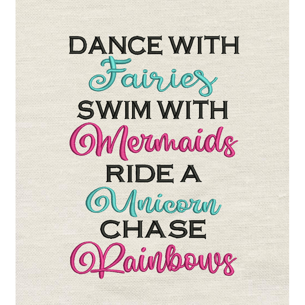 Dance Fairies Embroidery Design 3 Sizes Reading Pillow 0