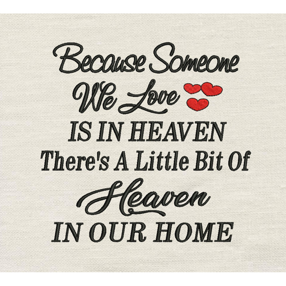 Because Someone Embroidery Design 5 Sizes Reading Pillow 1