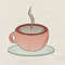 Coffee Cup Embroidery Design 3 Sizes INSTANT D0WNL0AD V2 0