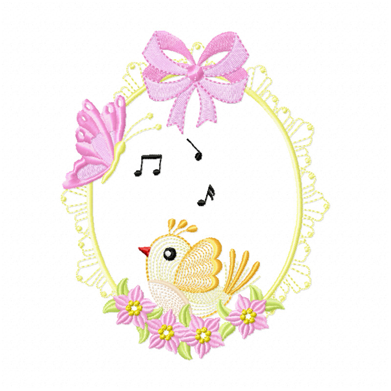 Frame Bird Embroidery Design INSTANT D0WNL0AD V2 0