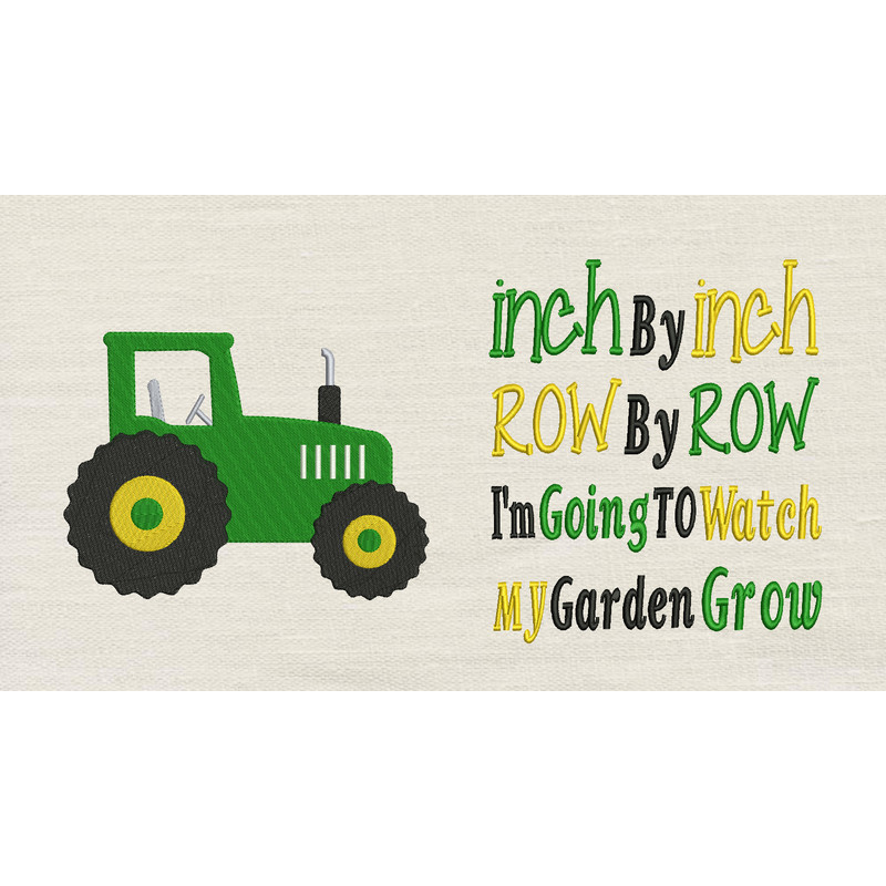 Tractor With Inch By Inch 2 Designs Reading Pillow 0