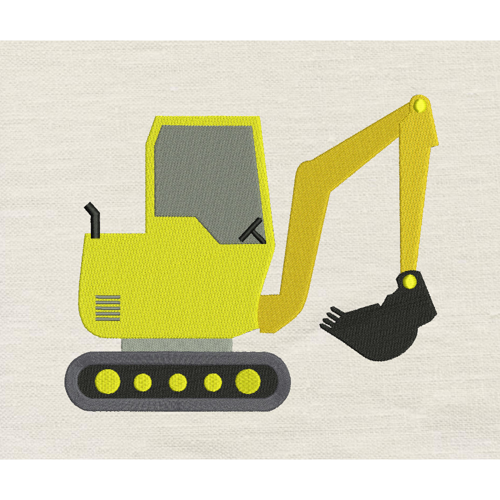 Digger Embroidery Design 3 Sizes INSTANT D0WNL0AD 0
