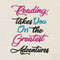 Reading Takes You Embroidery Design 3 Sizes INSTANT D0WNL0A 0