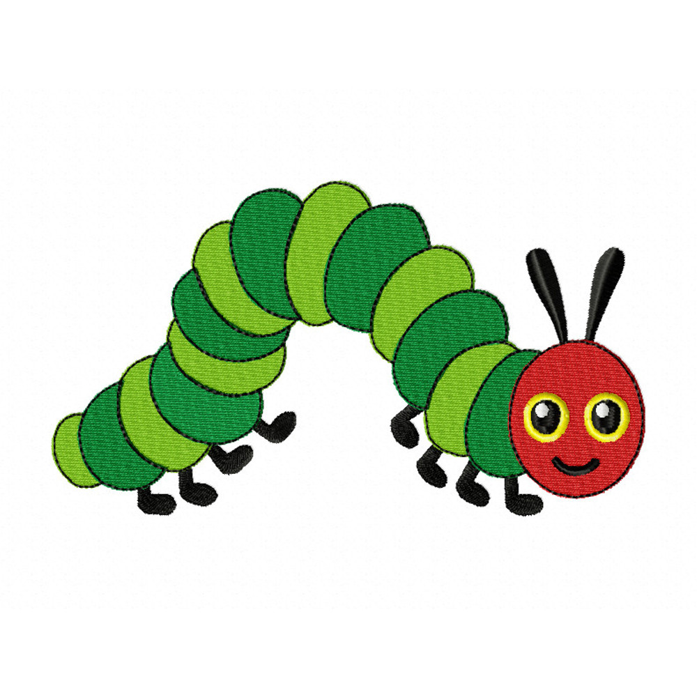 Caterpillar Embroidery Design 3 Sizes INSTANT D0WNL0A 0