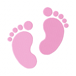 baby footprints embroidery design 2 sizes -instant d0wnl0ad