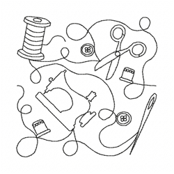 sewing quilt block embroidery design 5 sizes